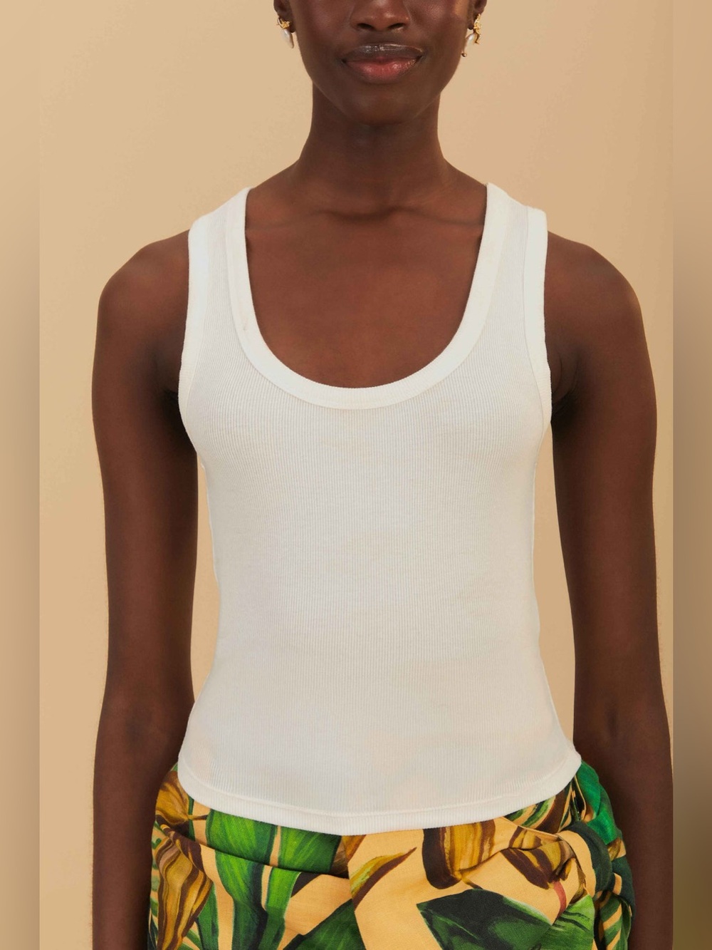 Farm Rio: Banana Embroidered Off White
Tank Top - Picture 5 of 10